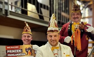 Vorsitzender Stephan von Kölln (v. l.), Präsident Sebastian Wessler und Vizepräsident Dirk Guse freuen sich auf die Prinzenproklamation am 14. Januar. - NKG