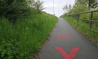 Unbekannte haben das Z-Symbol des russischen Angriffskrieg gegen die Ukraine. - Ulf Hanke