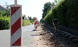 Bauarbeiten an der Paul-Schneider-Straße in Bünde. - Niklas Krämer
