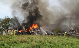 Die Lagerhalle brannte bis auf die Grundmauern nieder. - Klaus Frensing