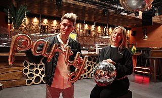Der Go Parc feiert am Freitag und Samstag, 3./4. September, großes Re-Opening. Lukas Kuhlmann und Katrin Berojan bereiten nicht nur die Schlager-Area für die großen Events vor. - Susanne Barth