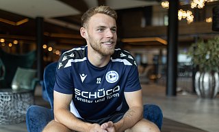 Arminias Offensivspieler Mika Schroers fühlt sich gut in Bielefeld aufgenommen. Ein Umfeld mit vielen Freundschaften ist ihm wichtig. - Oliver Krato