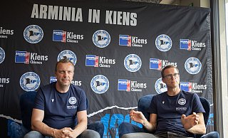 Die DSC-Geschäftsführer Michael Mutzel (r.) und Christoph Wortmann sehen die Talsohle durchschritten. - Oliver Krato