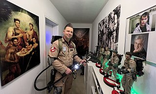 Kevin Wünsch aus Lothe hat eine sehr große und teure Ghostbusters-Sammlung. - Seda Hagemann