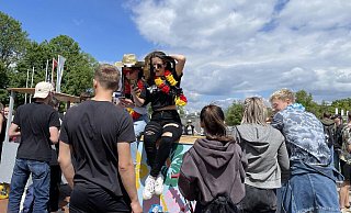 Mobile Theken gab es jede Menge auf der Aqua Magica. - Elke Niedringhaus-Haasper
