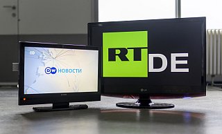 Auch in Deutschland beteiligt sich RT DE intensiv am russischen Vorhaben, die ukrainische Regierung als Aggressor und Russland als friedlichen Beschützer darzustellen. - picture alliance / Geisler-Fotopress