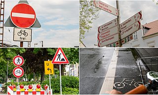Positiv bewertet werden im ADFC-Fahrradklima-Test die Wegweisung für Radfahrer und die in Gegenrichtung freigegebenen Einbahnstraßen. Schlechte Noten gibt unter anderem es für die Führung an Baustellen und die Breite von Radwegen. - Lena Henning Positiv bewertet werden im ADFC-Fahrradklima-Test die Wegweisung für Radfahrer und die in Gegenrichtung freigegebenen Einbahnstraßen. Schlechte Noten gibt unter anderem es für die Führung an Baustellen und die Breite von Radwegen. - Lena Henning