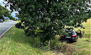Der Fahrer verletzte sich leicht. - Polizei
