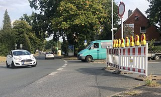 Die Vollsperrung reicht von der Kirchbreite bis zur Werster Straße. - Anna-Lena Hinder