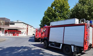 Die Freiwillige Feuerwehr Versmold war am Montag bei TFB/Reinert im Einsatz. - Andre Schneider