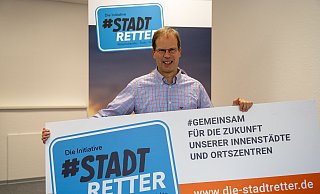 Noch im Oktober posierte Paderborns Citymanager Heiko Appelbaum als Stadtretter-Botschafter. Jetzt hat er gekündigt. - Farbecht Medienagentur