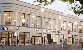 Das Fitness-Studio hat das Altstadt-Center im Herzen Herfords verlassen. Stattdessen soll in der ersten Etage des Komplexes als Teil eines Medical-Centers eine Beatmung-WG einziehen. Geplant sind zudem mehrere Arztpraxen. - Animation: Turi GmbH
