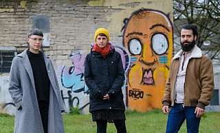 Drei Protagonisten vom Künstlerhaus Ostblock: Julia Schürmann, Anni Kleinert und Eren Aksahin - Andreas Zobe