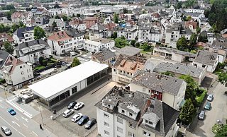 Aus der Luft ist das Ausmaß der Schäden durch den Tornado - hier im Bereich der Rathenaustraße - deutlich zu sehen. Ein solches Erlebnis kann eine akute Stresssituation auslösen. - Jens Reddeker