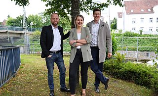 Der scheidende CDU-Kreisgeschäftsführer Hartwig Höschen (l.), die CDU-Kreisvorsitzende Corinna Rotte und der neue Kreisgeschäftsführer Hubertus Struck. - CDU