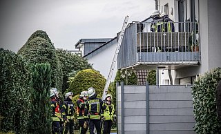 Feuerwehreinsatz nach Grillunfall am Freitagabend in Bielefeld. - Paul Brinkmann