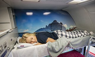 Das Foto vom 21. September 2016 zeigt eine Szene in einem Schlafwagen des Nightjets der Österreichischen Bundesbahnen (ÖBB), der zwischen Hamburg und München (Bayern) fährt. - (Symbolbild): picture alliance / Harald Eisenberger/ÖBB/dpa