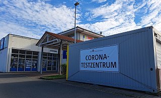 Das Corona-Testzentrum am Kaisercenter ist in Löhne am stärksten frequentiert. - Matthias Reiprich