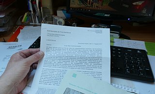 In den Flugblättern der Reichsbürger wird für einen preußischen Staat geworben, sie wurden im März 2020 verteilt. - Thorsten Mailänder