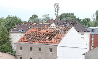 Der Tornado am 20. Mai hat unter anderem im Paderborner Riemekeviertel große Schäden verursacht. - Holger Kosbab