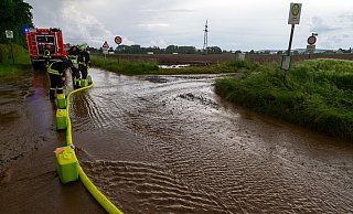 Auch in Porta Westfalica kam es am Sonntag zu Einsätzen wegen Gewitter mit örtlichem Starkregen. - Freiwillige Feuerwehr Porta Westfalica