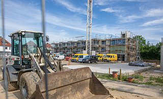 An der Haßkampstraße in Bünde errichtet die B&S ein neues Wohngebiet. Hier ein Foto von Juli 2021. - Angelina Kuhlmann