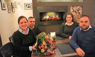 Das Betreiberehepaar Gaetano und Fina Cardamone mit den Kindern Lucia und Filippo. - Burkhard Battran