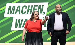 Ricarda Lang und Omid Nouripour, Bundesvorsitzende von Bündnis 90/Die Grünen, treten zurück. - dpa