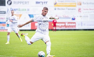 Nervenstark: Mirko Schuster verwandelte zwei Foulelfmeter für den SV Rödinghausen beim 2:1-Erfolg bei Borussia Mönchengaldbach II. - Noah Wedel