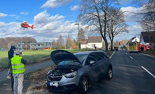 Rettungshubschrauber-Einsatz an der Babenhauser Straße. - Charlotte Mahncke