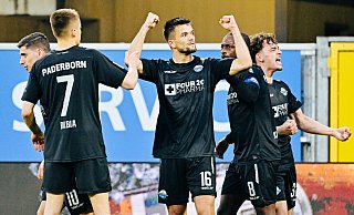 SCP-Abwehrchef Visar Musliu erzielte zuletzt zwei Tore in drei Spielen. Hier jubelt er über seinen 2:1-Treffer gegen Hertha BSC Berlin. - Besim Mazhiqi