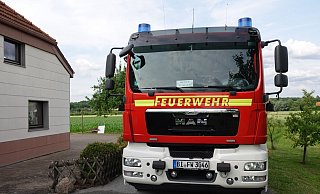 30 Einsatzkräfte der Feuerwehr waren in Brönninghausen im Einsatz. - Paul Brinkmann