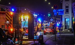 Gasalarm: Die Herforder Straße musste am Samstagabend komplett gesperrt werden. - Paul Brinkmann