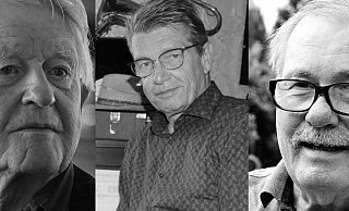 Psychiater Klaus Dörner (v.l.,† 88 Jahre) , Kult-Kneipier Gerrit Ellguth († 63 Jahre) und Unternehmer Wolfgang Beckhoff († 83 Jahre) - von allen drei prägenden Persönlichkeiten musste der Kreis Gütersloh in diesem Jahr Abschied nehmen. - Raimund Vornbäumen, Marc Uthmann, Karin Prignitz