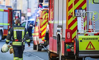 Die Einsatzkräfte rückten am Morgen zur Herforder Straße aus - die Messgeräte schlugen dann schnell an. - Sarah Jonek