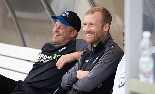 Sportchef Benjamin Weber (r.) und Trainer Lukas Kwasniok, hier im Trainingslager in Tirol, sehen für den SCP momentan keinen akuten Handlungsbedarf, was weitere Neuzugänge betrifft. - Oliver Krato
