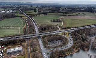 An der A30 bei Kirchlengern kam es zu dem Unfall. - Gerald Dunkel