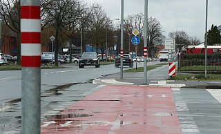 Über die Positionierung der Ampelmasten an der Talle in Paderborn ärgerten sich einige Radfahrer. - Mareike Gröneweg