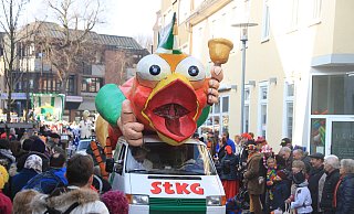 Der Lockvogel war am Rosenmontag nicht in Steinheim zu sehen – dafür hat er dieses Jahr im August seinen großen Auftritt. - David Schellenberg