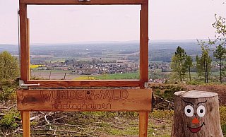 Tolles Fotomotiv: Durch einen großen Bilderrahmen können Spaziergänger den Blick bis zum Teutoburger Wald schweifen lassen. - Privat