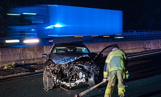 Der BMW wurde schwer beschädigt. - T.Freitag/FREITAG-TV