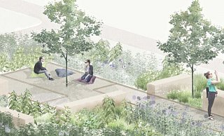 Im Garten von Janina Wohlfahrt (Beverungen) und Lena Louven (Höxter) werden Disteln, Brennnesseln oder Kletten nicht ausgerissen, sondern bewusst gepflanzt. Lehmmauern bieten Insekten Nistplätze, unter den Wegen ausStahlgitter grünt es. - Manuela Puls