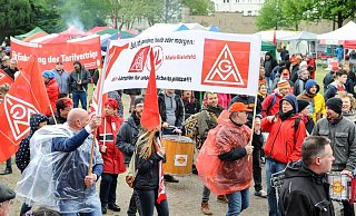 So sahen 2018 Maikundgebungen aus. In diesem Jahr wird das überschaubarer - aber sie finden statt. - Archiv: Christian Weische