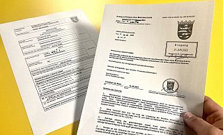 Rechtsanwalt Jürgen Peitz warnt vor diesem dreisten Mahnschreiben, das echt wirkt, aber dreist gefälscht ist. - Kanzlei Behrens