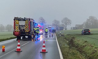 Die B65 war komplett gesperrt. - Sandra Spieker