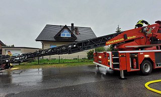 Ein Blitz ist in ein Haus an der Mühlenfeldstraße eingeschlagen. - Florian Weyand