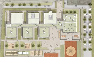 Der Neubau könnte parallel zur Kampstraße in Hiddenhausen auf einem Acker errichtet werden. - BKS Architekten