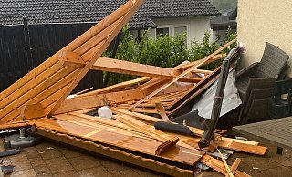 Ausläufer des Tiefs "Emmelinde": Sturmschaden Herford. - Nadine Othen