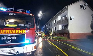 Die Warburger Feuerwehr ist im Einsatz in Scherfede. - Simone Flörke