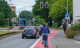 Über die Kurt-Schumacher-Straße soll die Fahrradstraße Richtung Uni geführt werden. Für Autos soll es aber keine Einbahnstraßenregelung mehr geben. - Andreas Zobe